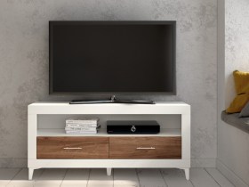 MUEBLE TV DE 130 EN BLANCO Y NOGAL